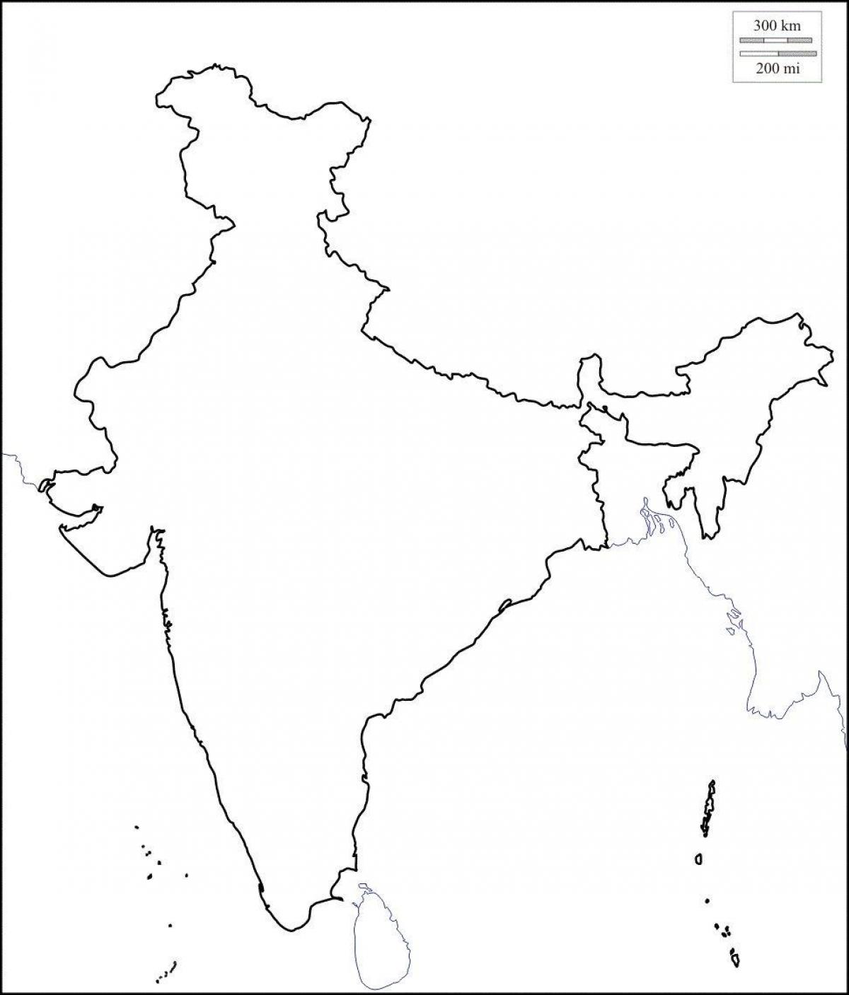 Leere Indien-Karte
