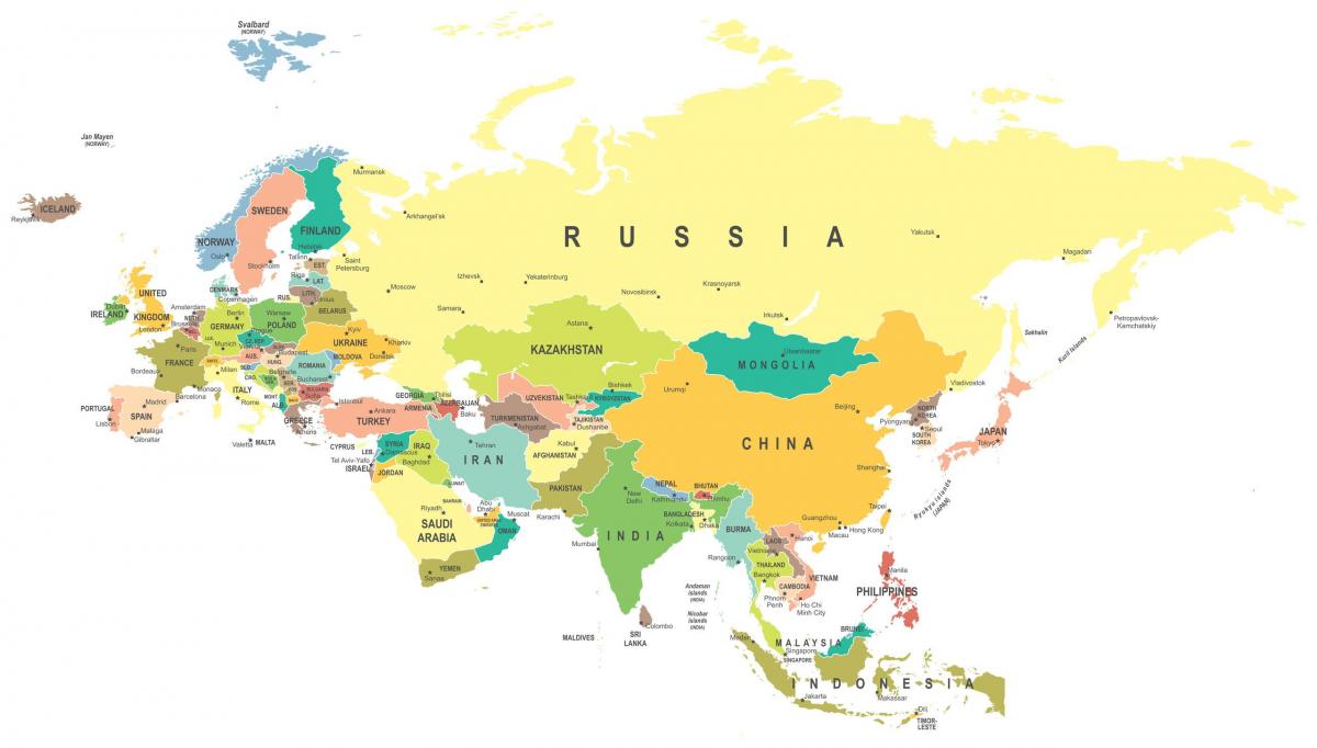 Indien Position auf der Asien-Karte